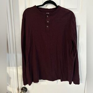 Men's Plum Henley Shirt